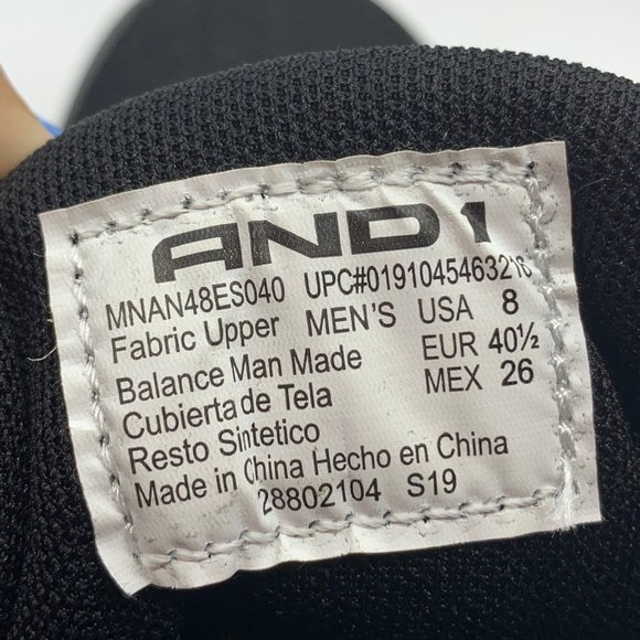 And1 Black Gum Basketball Shoes - Picture 8 of 8